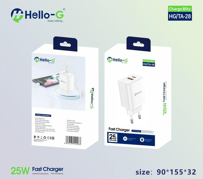 25W PD+USB + Type C