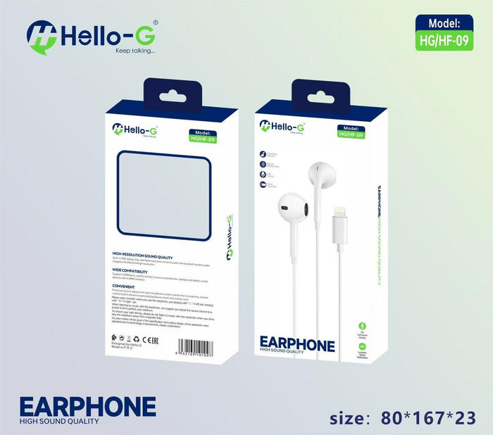 Hello-G HF-09 kablede øretelefoner