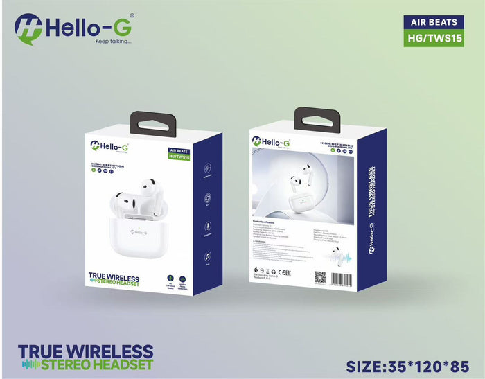 Hello-G Air Beats TWS15 trådløse ørepropper